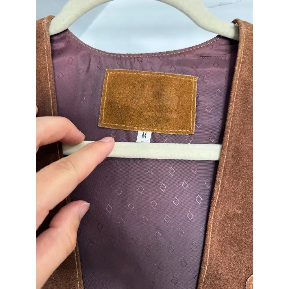 Vintage Lot of 4 Ben Kalton Fringe Leather Shawl Vests Western Rodeo Capelet Mex - Picture 5 of 16